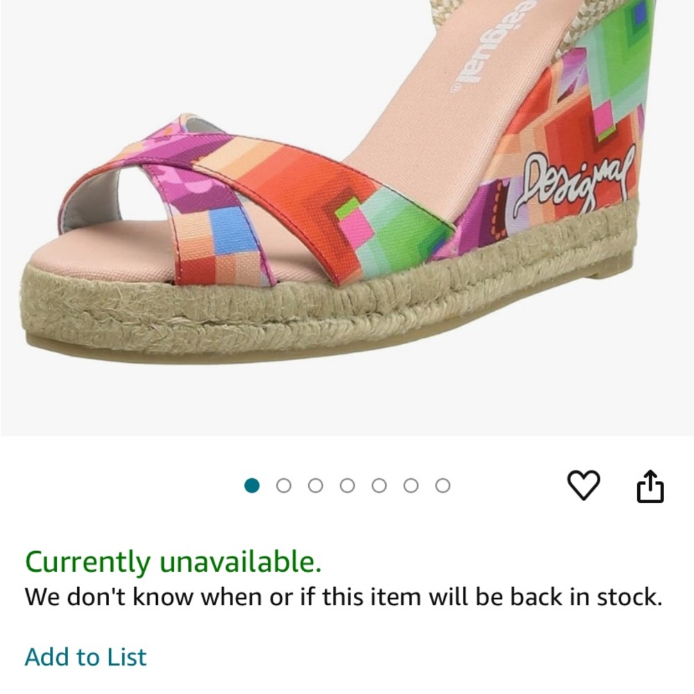 Desigual Galatic Print Wedge Sandal ❤️🧡💙💖 - Picture 10 of 13